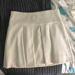 J crew pleated off white skirt - size 10